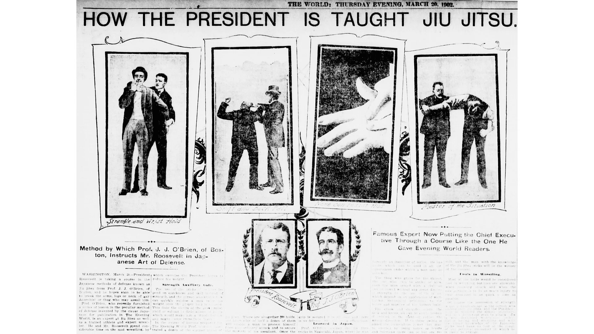 Article on Roosevelt learning Jiu Jitsu